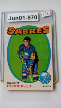 1971 Topps Regular (Hockey) Card# 60 Gilbert Perreault of the