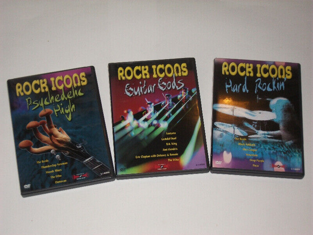 Rock Icons - Hard Rockin & Guitar Gods & Psychedelic High DVDs dans CD, DVD et Blu-ray  à Ville de Montréal