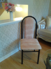 Chair with Metal Legs, Velvet Back, Rarely be Used, Like New