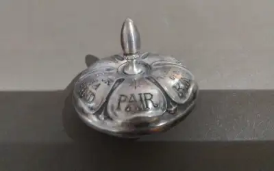 1920s  STIRLING SILVER  POKER SPINNING TOP, View more