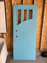 1950s vintage solid wood entry door 34” wide x 81” high