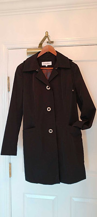Classic Calvin Klein hooded fully lined trench coat