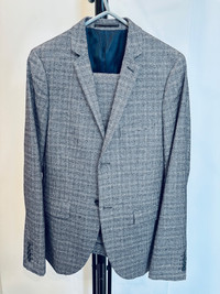 Topman skinny suit multicolor tweed checker blazer 36 pants 30R