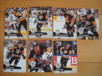 7 cartes de hockey des Penguins de Pittsburgh de 1991