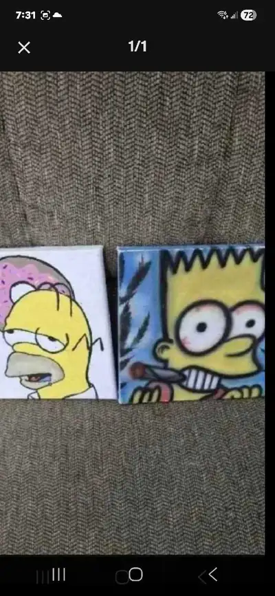 Simpsons Art Canvases, View more
