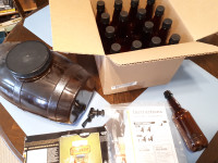 Mr Beer brew kit with bottles