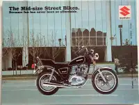 ‘80’s Suzuki Mid-Size Street Bikes Original 8 Pg Dealer Brochure