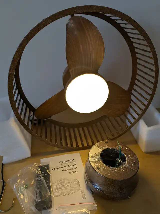 Coolbull 20" Farmhouse Flush Mount Ceiling Fan – LED Lights, Rem in Indoor Lighting & Fans in Mississauga / Peel Region - Image 4