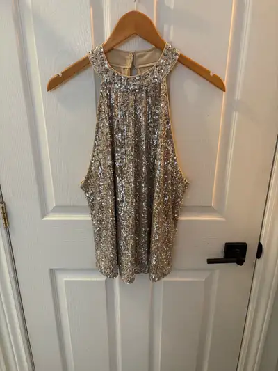 Cable & Gague Halter Sequin Top, View more