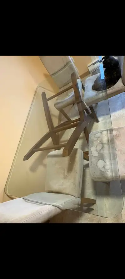 Glass top table, View more