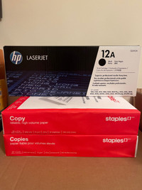 HP LaserJet 12A plus 2 pack A4 paper