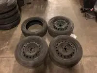 4 summer tires 205-55R16 w original steel rims 16" for Matrix XR