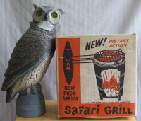 Vintage 1960s Safari Grill in original box BBQ RETRO