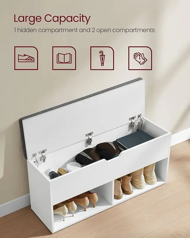 Shoe Bench, Storage Bench with Compartments, Shoe Shelf in Storage & Organization in Markham / York Region - Image 5