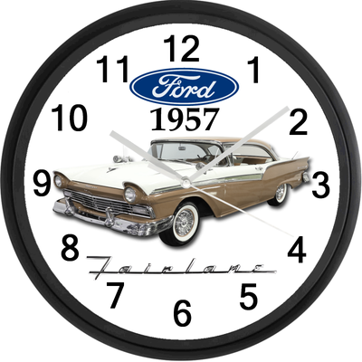 1957 Ford Fairlane (Doeskin) Wall Clock - Brand New - Classic, View more
