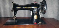 Antique Sewing Machine and Table