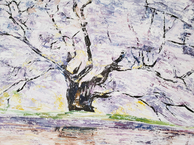 Peinture a l'huile / Oil painting "Sakura" dans Art et objets de collection  à Ouest de l’Île - Image 2