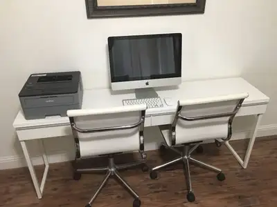 Ikea Besta Burs Desk - glossy white, View more