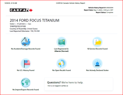 - 2014 FORD FOCUS TITATIUM model - The "Titanium" trim is Ford's premier top-of-the-line package. -...