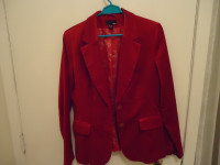 lovely ladies  red  velvet dress jacket