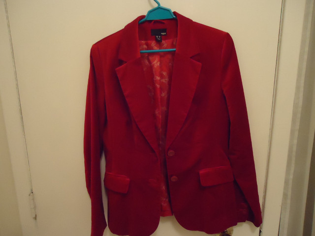 lovely ladies  red  velvet dress jacket in Women's - Tops & Outerwear in Mississauga / Peel Region