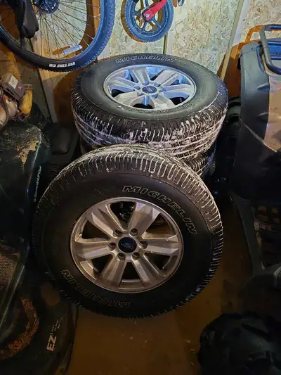 Michelin tires(Dated 08/24) on factory 2015 f150 xlt rims. Tires are just about new and still have a...