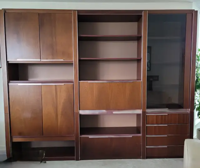 Multi-Purpose Wall Unit - Solid Mahogany in Bookcases & Shelving Units in City of Toronto - Image 2