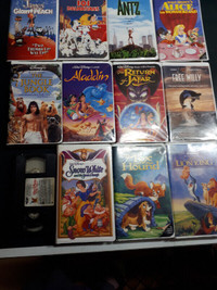 (12) VHS Children Movies -  10 of the 12 are Disney