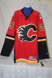 NHL Calgary Flames #23 Monahan Red Home Jersey