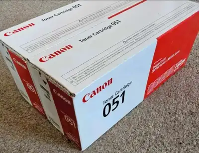 New! 2 Genuine Canon ImageCLASS 051 Black Toner Cartridges, View more