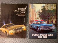 1973 and 1974 Vintage Dodge Police Cars Sales Brochures