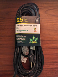 Perfpower Go Green 16/3 SJTW Outdoor Extension Cord 25-Feet