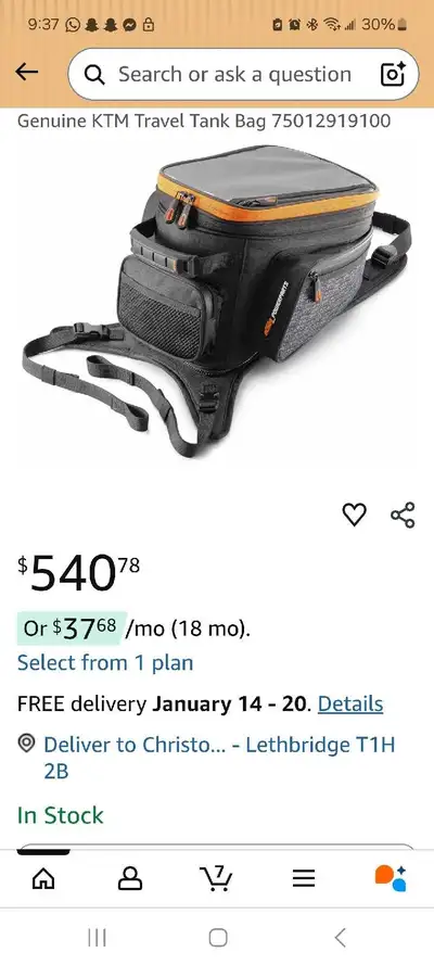 I am selling a brand new KTM tank travel bag, perfect for your motorcycle adventures. This bag comes...