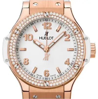 Hublot 361.PE.2010.RW.1140 Ladies Big Bang Quartz Bezel material--------------------------Rose gold...