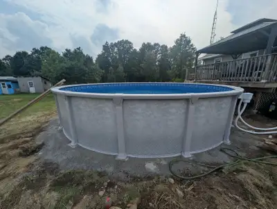 New and used pool installation Used pool takedown and rebuild Pool takedown and disposal Plumbing in...