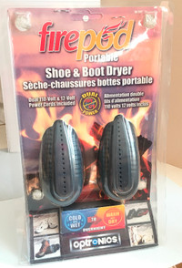 Optronics Firepod Portable Shoe & Boot Dryer Dual Adaptor & Cord
