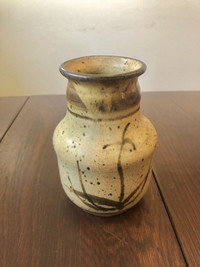 Vintage Vase Ceramic Pottery Artisan Hand Made Brown