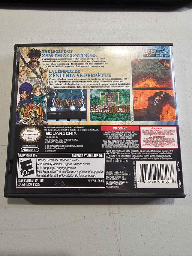 Dragon Quest V (5) for Nintendo DS Box and Manual only (RARE) in Nintendo DS in Miramichi - Image 2