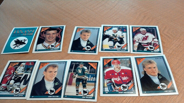 Carte Hockey O-Pee-Chee 1992-93 Série11 cartes Sharks (3930) dans Art et objets de collection  à Laval/Rive Nord