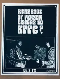 Jimi Hendrix What Sort Of Person Listens 2 KPPG Signed Bob Masse