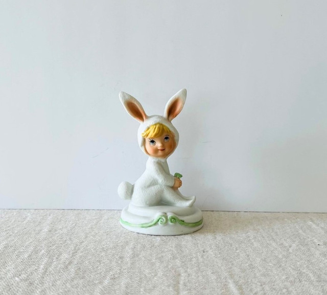 EASTER FIGURINE OF CHILD IN A BUNNY COSTUME in Arts & Collectibles in Edmonton