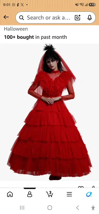 Lydia red bride dress from Beetlejuice., View more