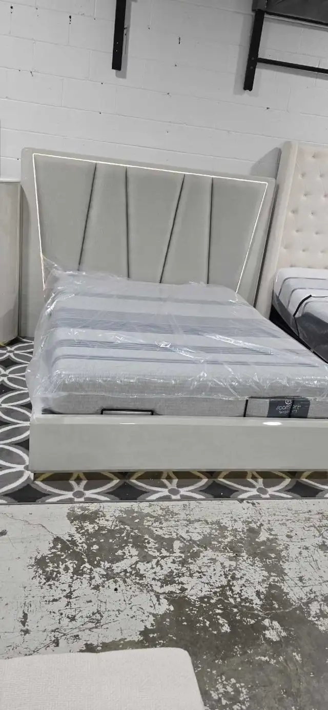 High-End Bedroom Set – Storage Bed + LED Mirror in Beds & Mattresses in City of Toronto - Image 2