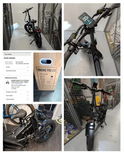 ENGWE Pro 2.0 52v 20x4 fat tire commuter folding ebike, View more
