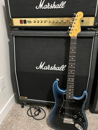 Marshall DSL 100 h with 1960 cab 4x12 and Fender Strat Am Pro 2