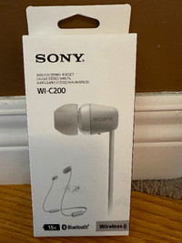 Sony WI-C200 Wireless In-ear Headphones brand new - white