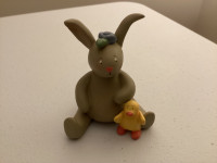EASTER #2 Vintage “Bonnie Lynn” Clay Easter Bunny with Chick