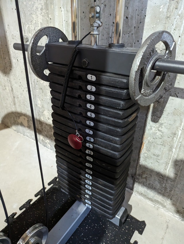 Home Gym Body Solid Rack w/ Olympic Barbell and Smith Machine