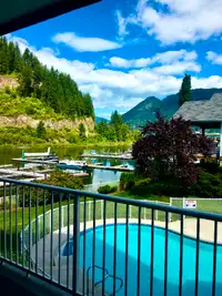 Waterfront Condo for rent in Sicamous, Boat Slip, Pool, Hot Tub