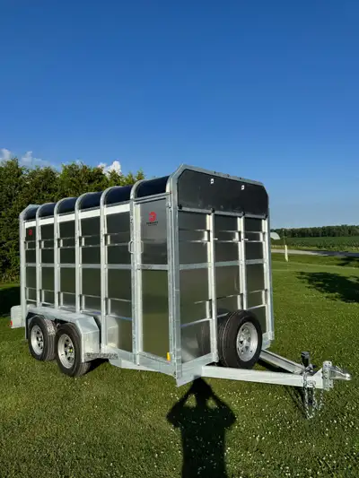 NEW 16’ Dorsett livestock trailer (Cattle trailer) Hot dipped Galvanized frame with aluminum exterio...